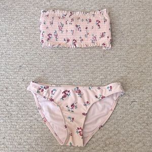 Bandeau Top Floral Bikini